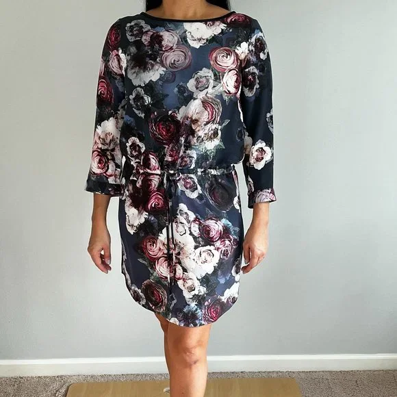 club monaco silk dress Silk Tie Back Dress